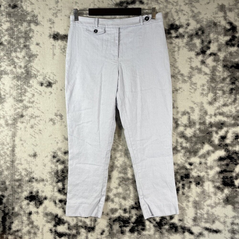 Anthropologie‎ Trouser Womens Size 8P Light Baby Blue Essential Slim Cotton